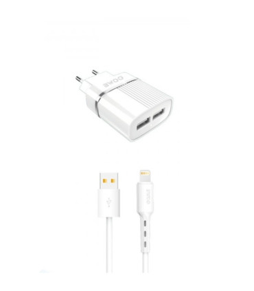 Cargador Auto-ID - 2.4A - Lightning - Carga rápida BWOO