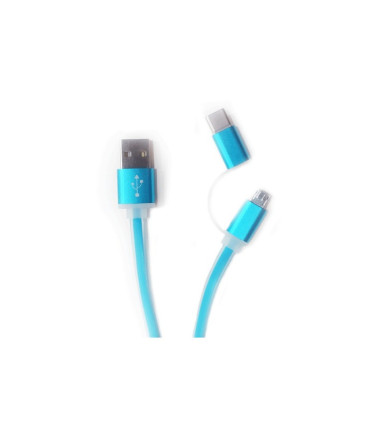 Cable carga y sincronización de datos microUSB y USB-C