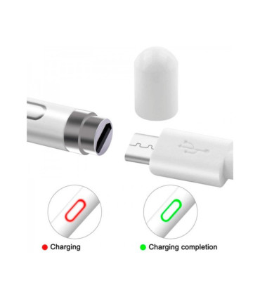 Lápiz táctil Stylus con alta precisión 1,5mm punta fina y recargable - Largo 1,80mm - Sin conexión Bluetooth