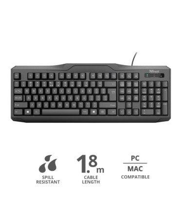 Teclado cableado clásico Trust - Classicline Keyboard