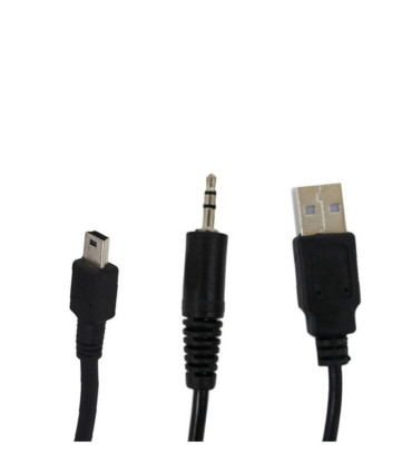 Cable de alimentación USB/DC 3.5 + Mini USB, 30cm