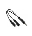 Conector Audio Jack 3.5mm macho a 2x 3.5mm hembra - Headphone Connector Gaming Xtrike-Me