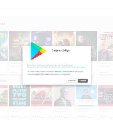 Código canjeable por saldo para comprar en Google Play - Aplicaciones, juegos, películas, música... - Android