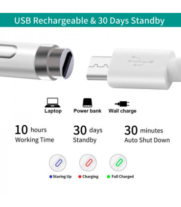 Lápiz táctil Stylus con alta precisión 1,5mm punta fina y recargable - Largo 1,80mm - Sin conexión Bluetooth