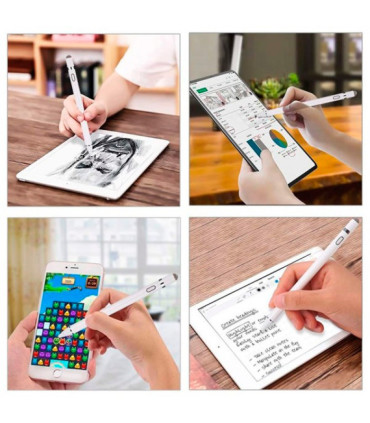 Lápiz táctil Stylus con alta precisión 1,5mm punta fina y recargable - Largo 1,80mm - Sin conexión Bluetooth
