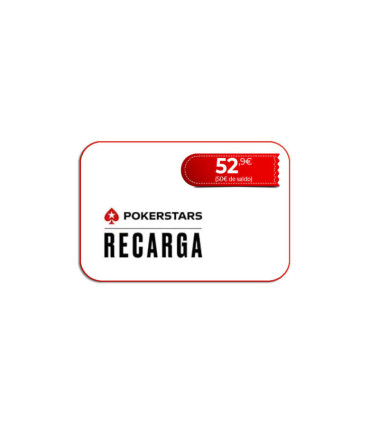 Cupón de PokerStars Recarga - Saldo de 10, 25, 50 o 100€ - Sala de póker online - Para +18 años