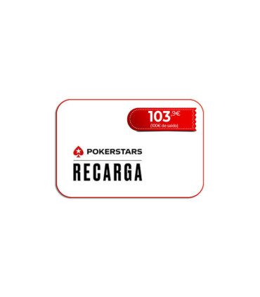 Cupón de PokerStars Recarga - Saldo de 10, 25, 50 o 100€ - Sala de póker online - Para +18 años