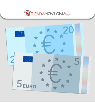 Código digital prepago para recargar saldo de 5, 10, 15, 20, 25, 30, 50, 100, 150 o 250 euros