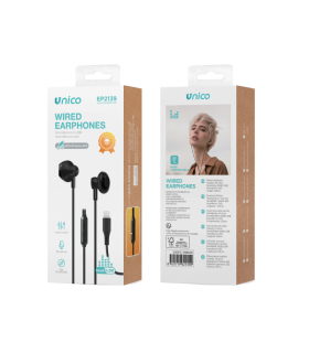 Auriculares con cable y conexión por USB-C - Con micrófono - 120 cm de cable