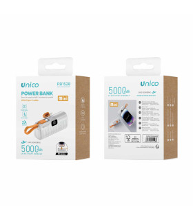 Banco de batería portátil - 5000mAh y 2A de salida - Pantalla