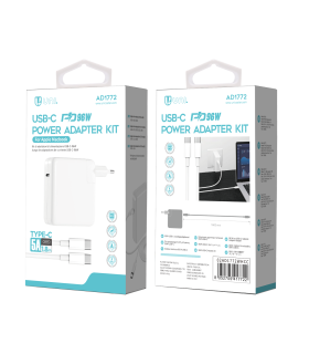 Cargador con cable para portatil - Conector USB-C - 65W