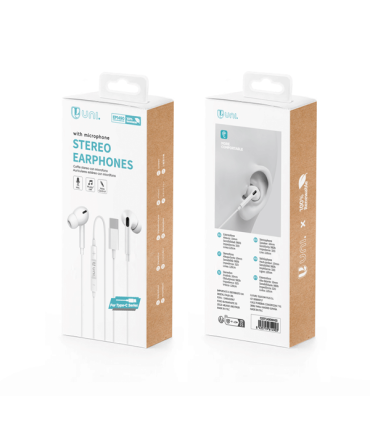 Único EP1490 - Auriculares con micrófono -  conector USB-C - Cable 120cm