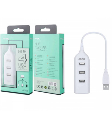 MTK AT658 - Adaptador USB-A a 4 USB-A - Transferencia de datos