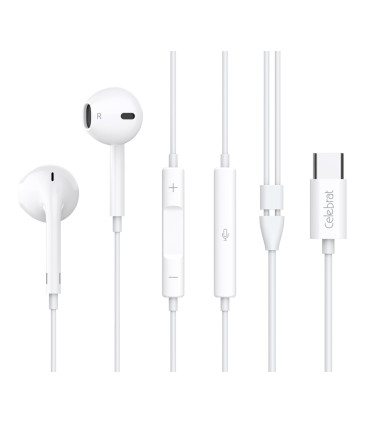 Auriculares Celebrat E500 - Auriculares con conector USB-C - Auriculares con cable de 120cm