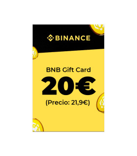 Código digital canjeable en Binance - Entre 10 y 100 euros - Para comprar criptomonedas y otros servicios financieros
