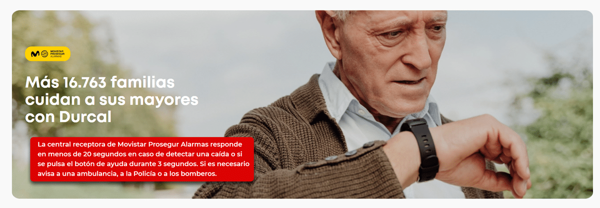 Reloj Durcal con teleasistencia de Movistar Prosegur Alarmas